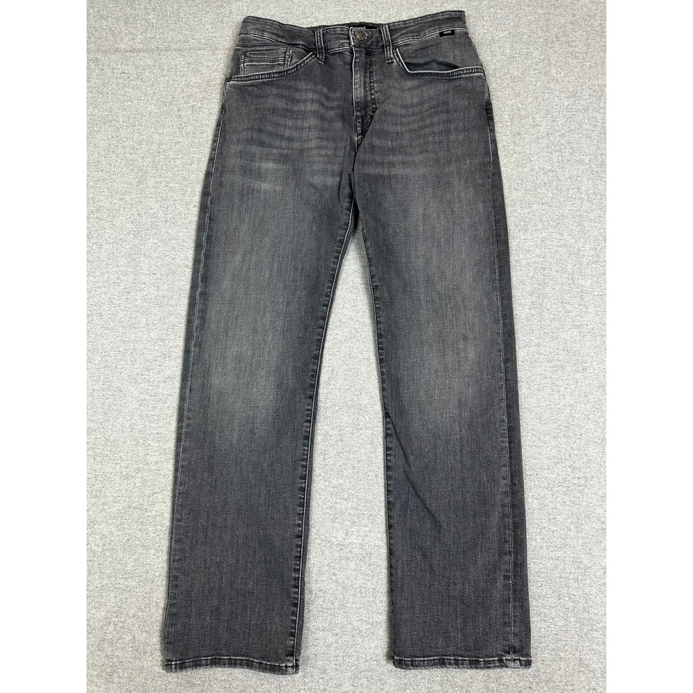 Mavi Jeans Men 30x30 Grey Zach Straight Leg Denim Pants Charcoal Wash